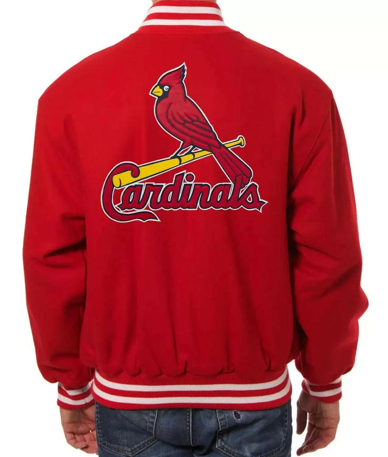 St. Louis Cardinals Red Letterman Jacket - Image 2