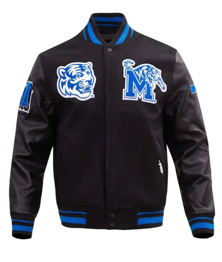 University of Memphis Classic Black Varsity Jacket