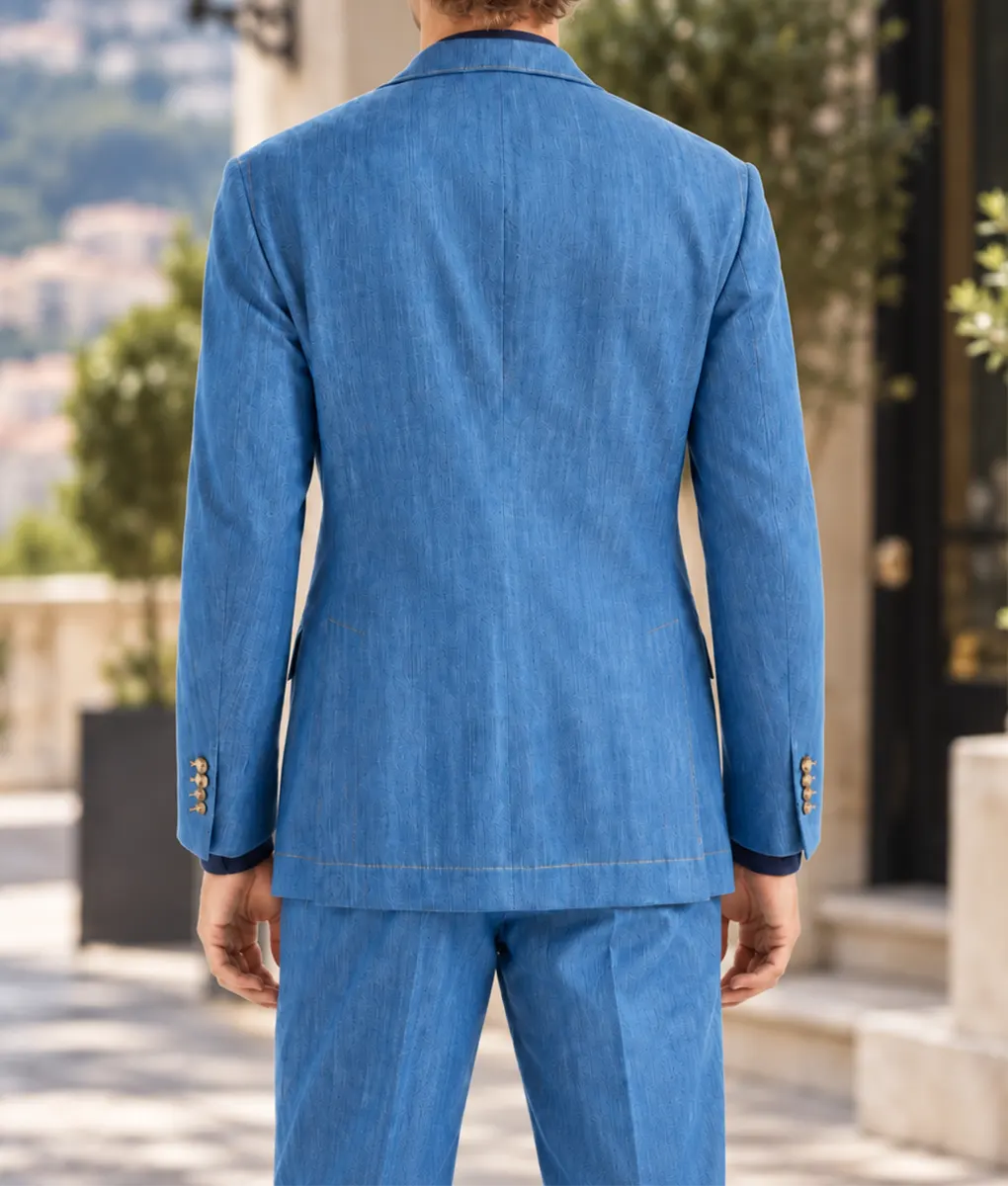 Alexander Zverev Blue Denim Blazer - Image 4