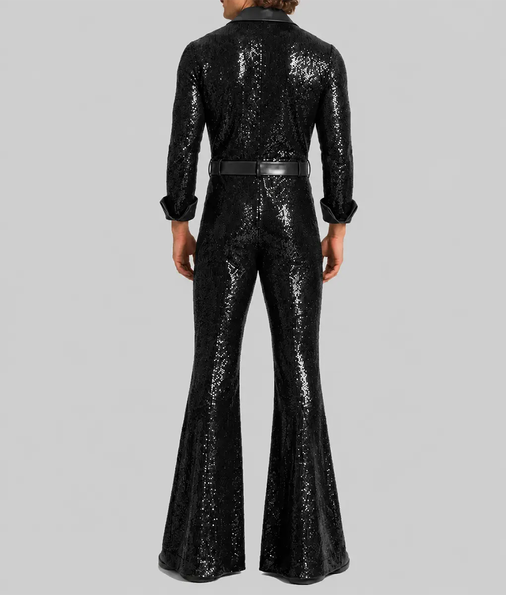 Benson Sequin Black Jumpsuit - Image 3