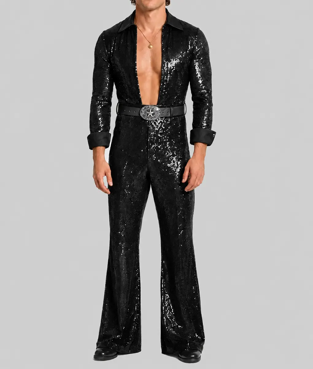 Benson Sequin Black Jumpsuit