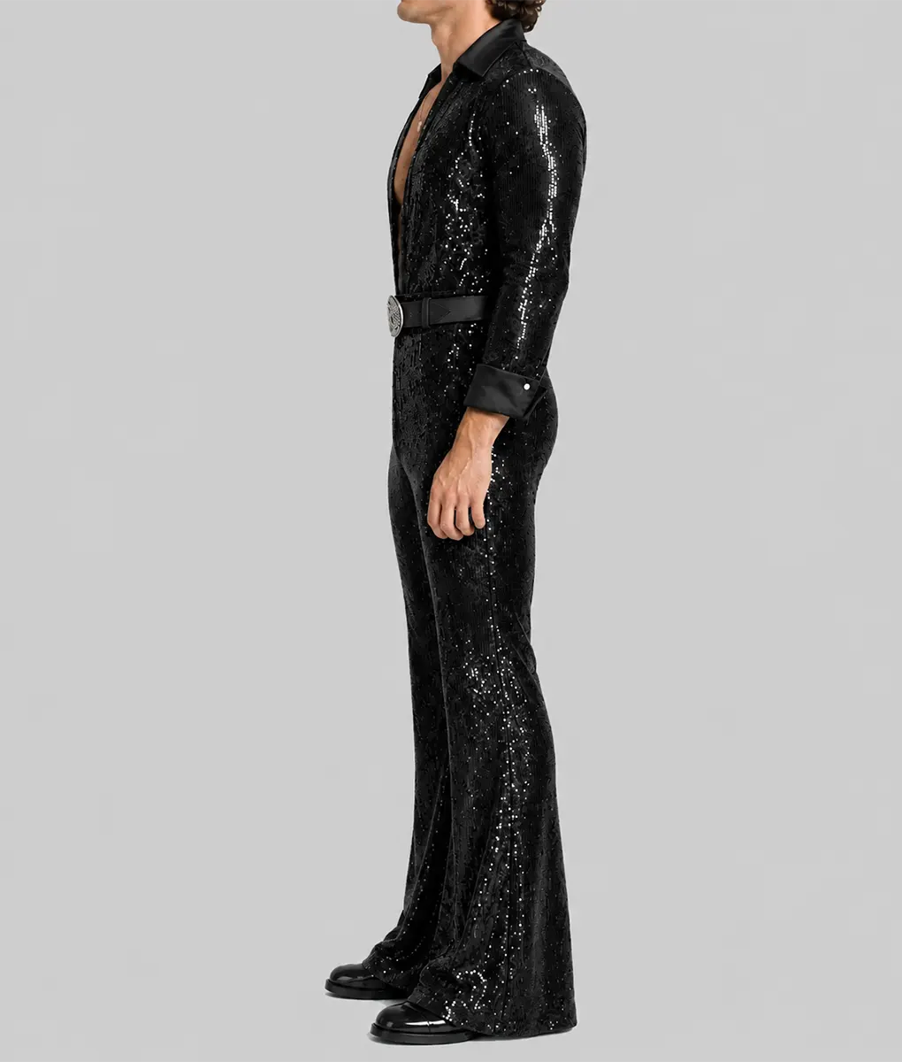 Benson Sequin Black Jumpsuit - Image 2