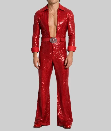 Benson Sequin Red Jumpsuit