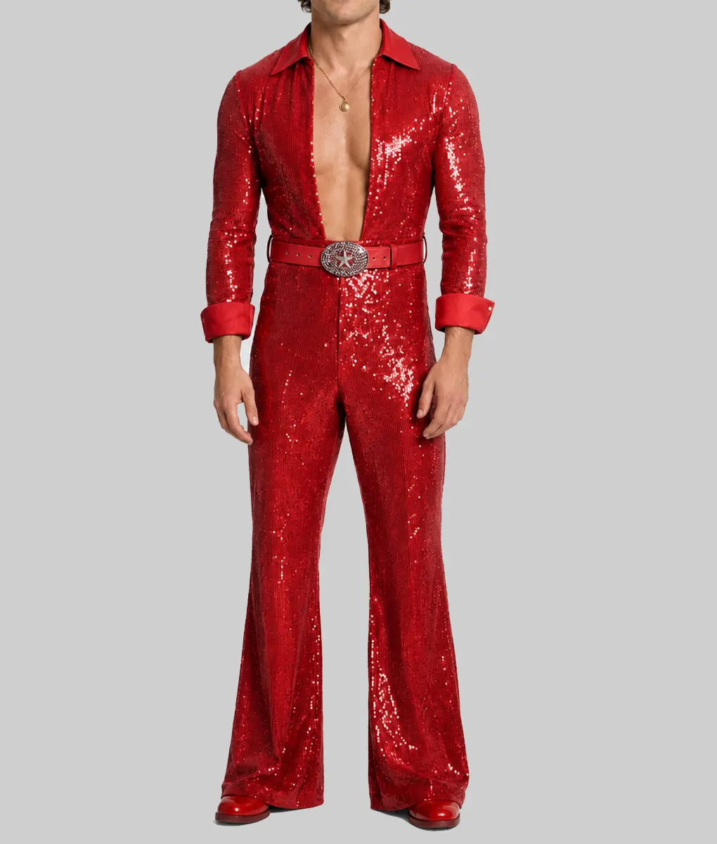 Benson Sequin Red Jumpsuit