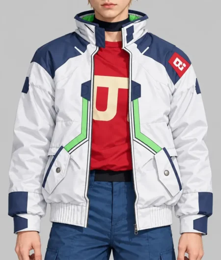 Cyberpunk Edgerunners Roman Carax White Leather Jacket