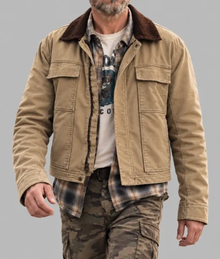 Heart Of The Beast Brad Pitt Beige Cotton Jacket
