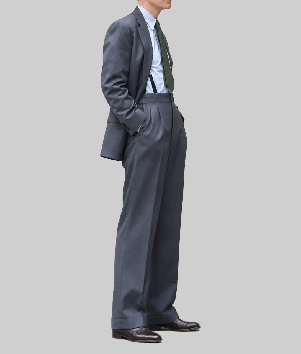 Mens Classic Grey 2 Piece Suit - Image 2