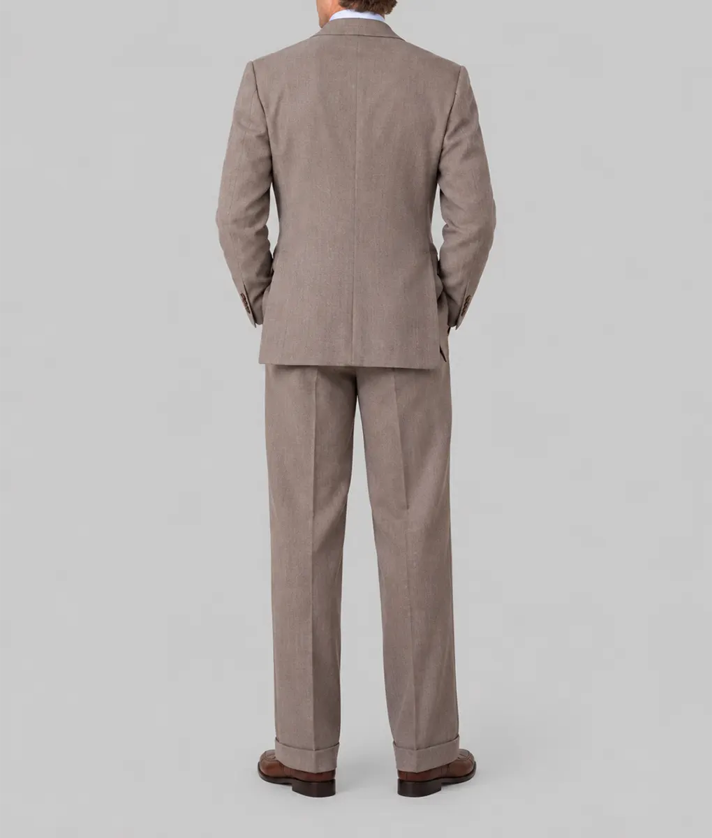 Mens Classic Taupe 2 Piece Suit - Image 3