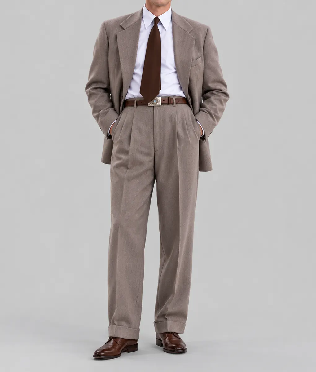 Mens Classic Taupe 2 Piece Suit