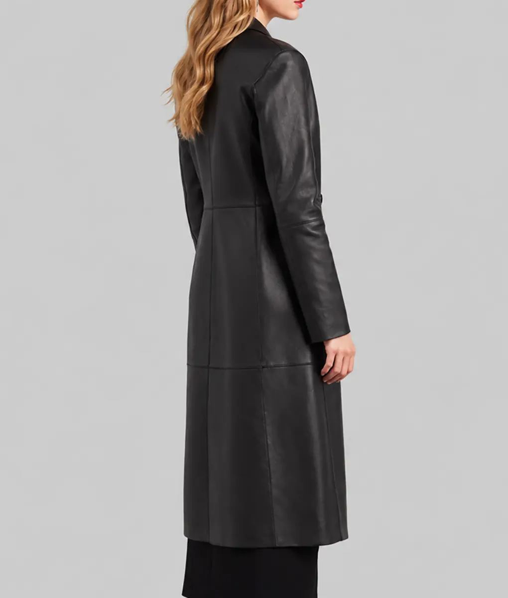Patient Zero Taylor Black Leather Coat - Image 3