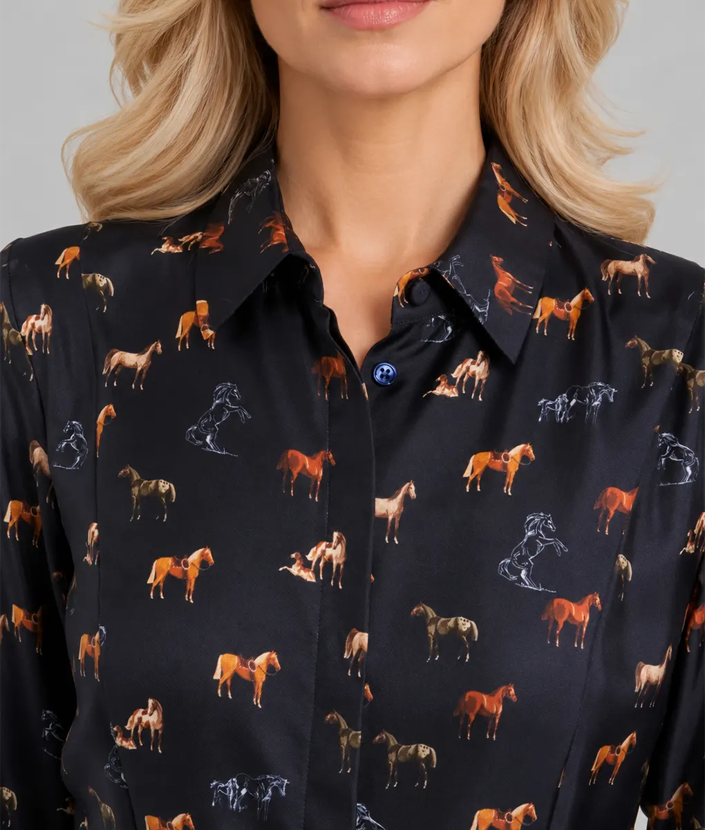 The Bold And The Beautiful Katherine Kelly Lang Horse Print Dress - Image 4