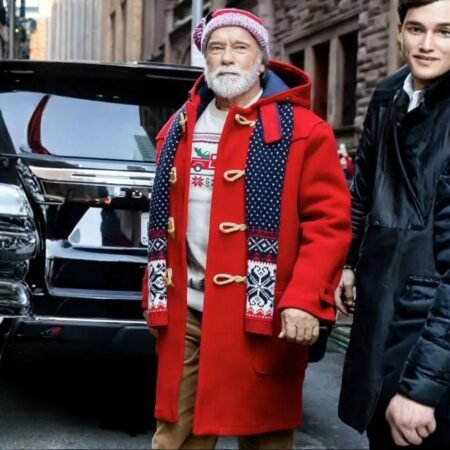 Man With The Bag Arnold Schwarzenegger Hooded Duffle Coat
