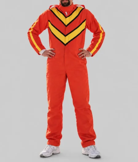 The Stunt Driver Jay Baruchel Orange Jumspuit