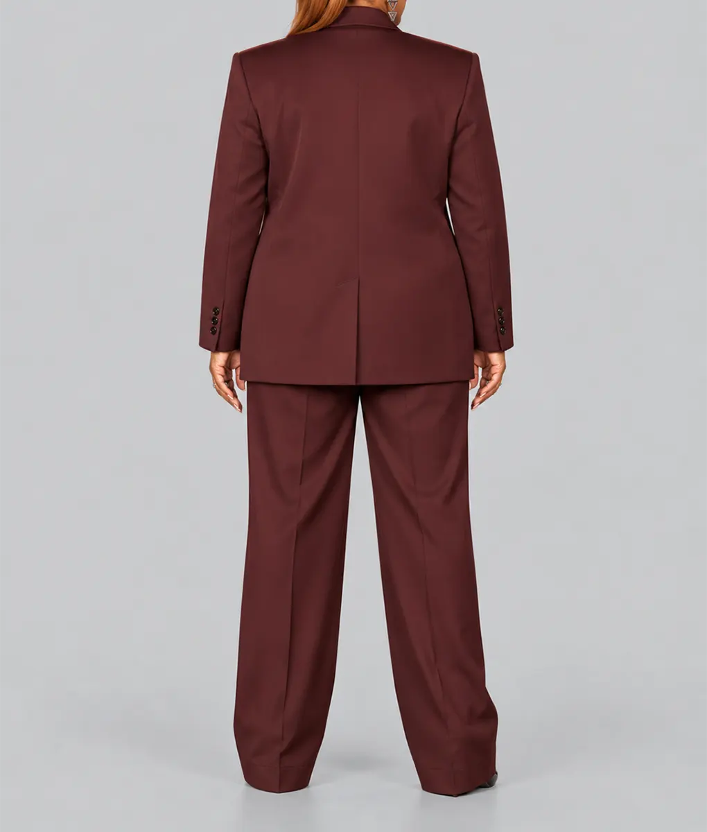 The Voice S30 Queen Latifah Oversized Burgundy Suit - Image 2